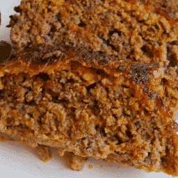 A close up of sliced Pizza Meatloaf