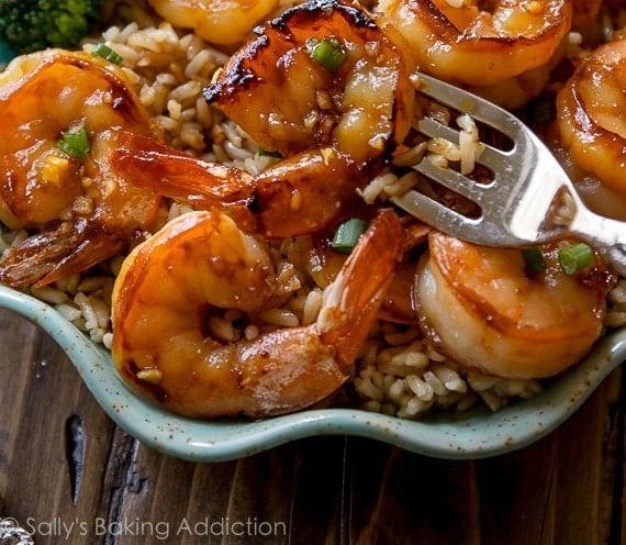 Honey Garlic Shrimp (Sally's Baking Addiction)