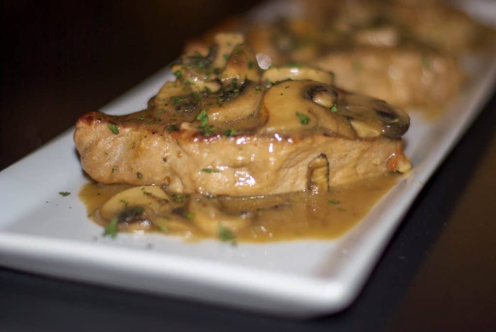 Dijon Mushroom Pan Seared Pork