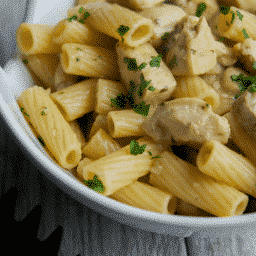 Low Fat Chicken Marsala Rigatoni