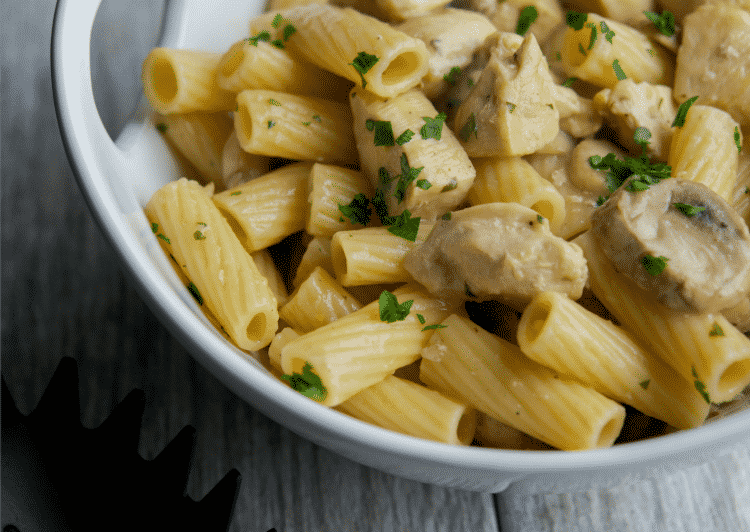 Low Fat Chicken Marsala Rigatoni