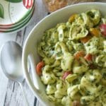 Tortellini with Creamed Spinach & Tomatoes