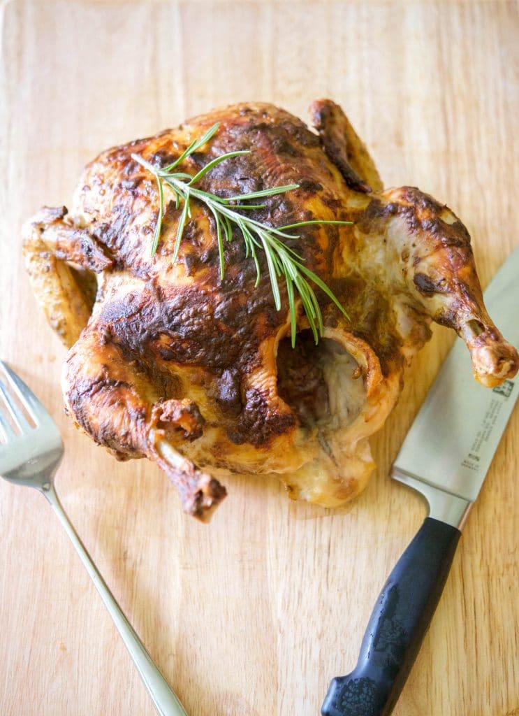 Dijon Balsamic Roasted Whole Chicken 