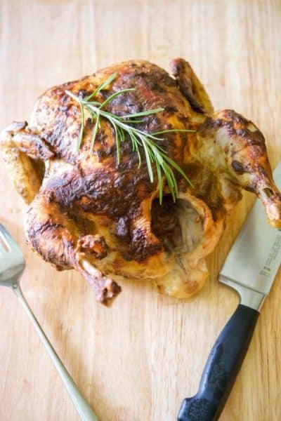 Dijon Balsamic Roasted Whole Chicken