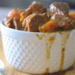 Your family is going to love this crock pot stew made with pork & vegetables in a Hungarian sweet paprika and red wine gravy.