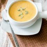This Sweet Potato & Cannellini Bean Soup is deliciously creamy. It's packed with so many essential healthy nutrients, it will be your new favorite Fall soup.