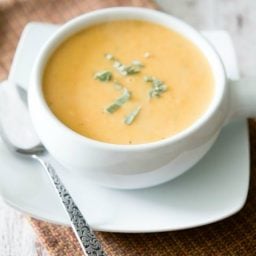 Low Fat Sweet Potato & Cannellini Bean Soup