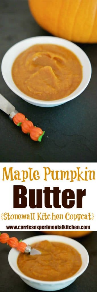 Top your favorite Fall muffins, toast or even Baked Brie with this copycat version of Stonewall Kitchen's Maple Pumpkin Butter. 