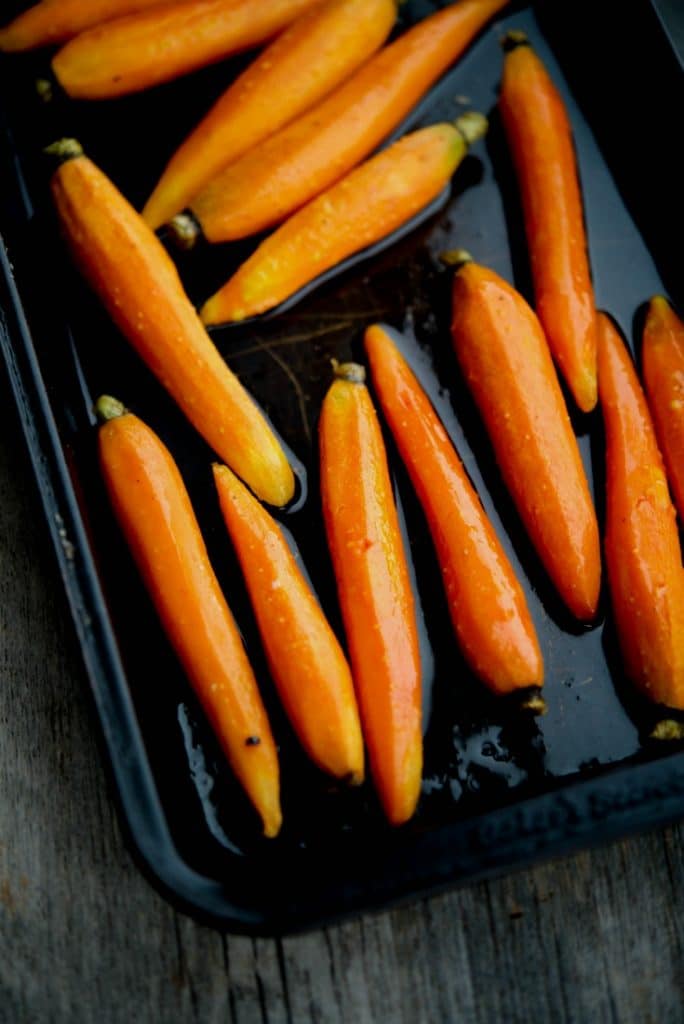 Maple Roasted Baby Carrots | CarriesExperimentalKitchen.com