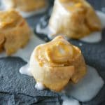 Pumpkin pie meets cheesecake in this twist on a Fall favorite. They're the perfect size so that you can sample all of those holiday desserts.