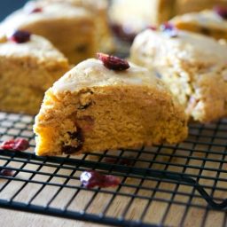 Whole Wheat Pumpkin Cranberry Scones