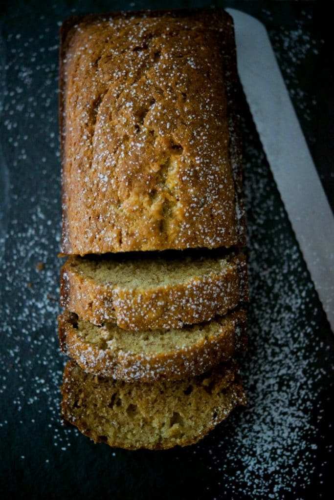  Combine the flavors of the season with this Eggnog Banana Bread made with bananas, eggnog and nutmeg. Make into mini loaves for gift giving too! 