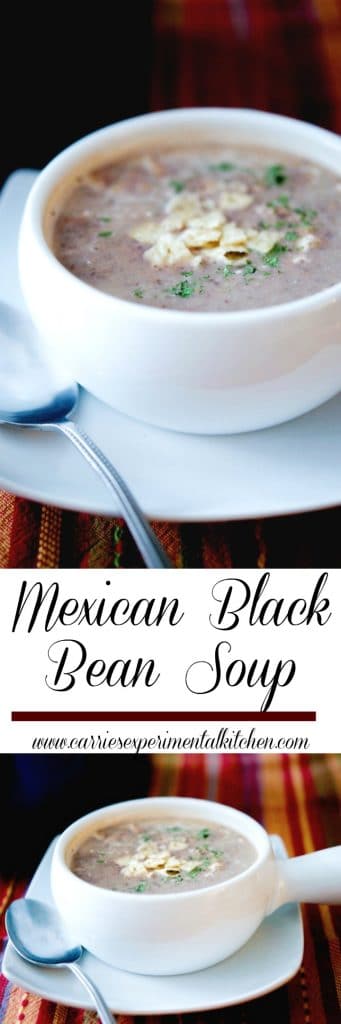 Make this three ingredient Mexican Black Bean Soup in a matter of minutes. The best part is, you decide just how spicy you like it!