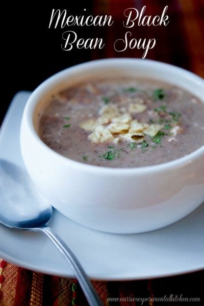 Make this three ingredient Mexican Black Bean Soup in a matter of minutes. The best part is, you decide just how spicy you like it!