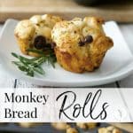 A collage photo of Mediterranean Monkey Bread Rolls 