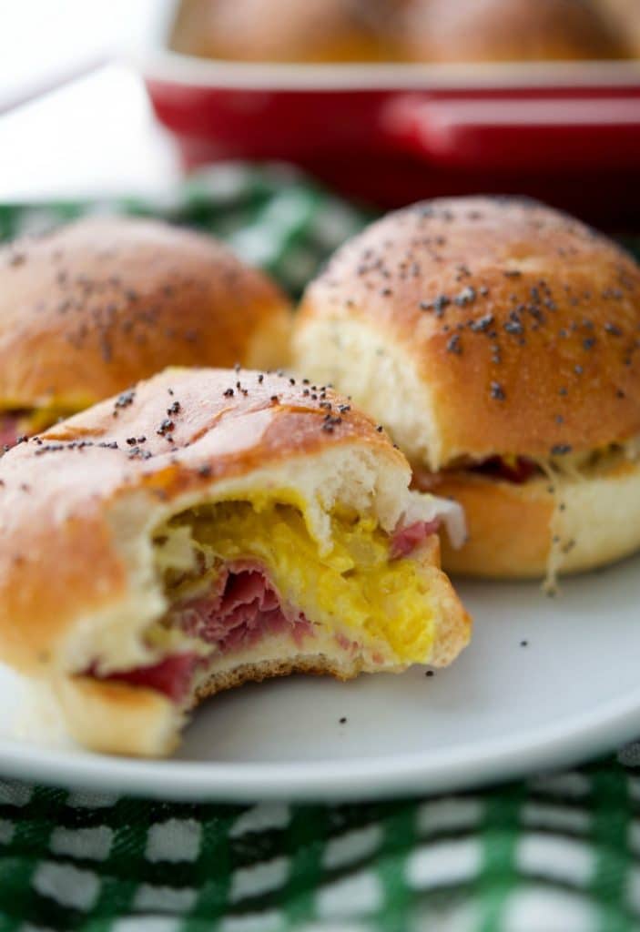 Irish Sliders on a plate. 