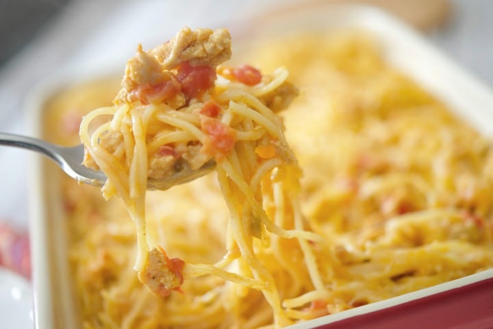 Low Fat Taco Spaghetti Casserole