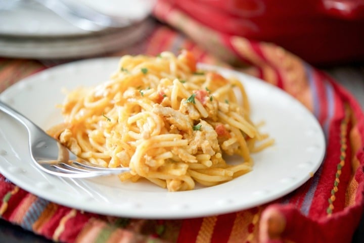 Low Fat Taco Spaghetti Casserole