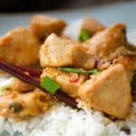 Chili Garlic Chicken made with boneless chicken breast pan seared with an Asian chili garlic sauce is a quick and delicious weeknight meal.