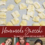 Gnocchi is pasta made with potatoes and this homemade version with Sausage Bolognese is so easy that a 10 year old is going to show you how to make it