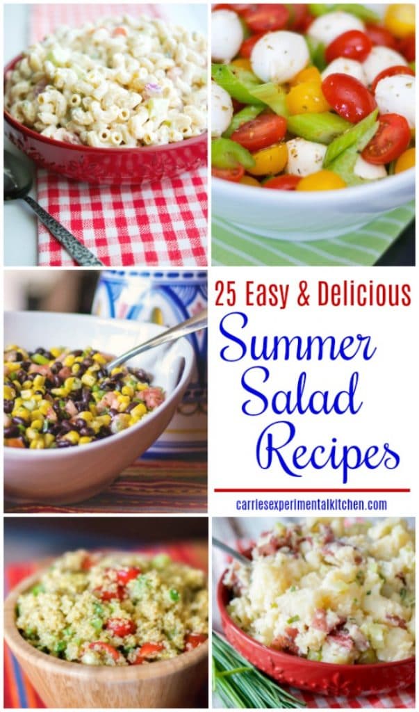 A bunch of different types of salad recipes