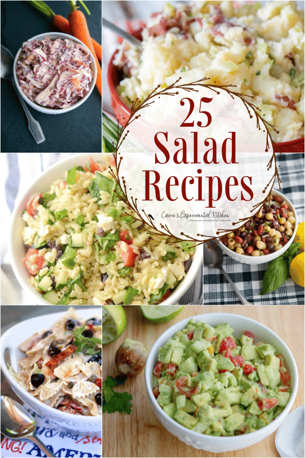 Salad recipes collage photo