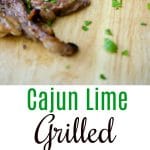 A close up of cajun lime grilled rib eye steak