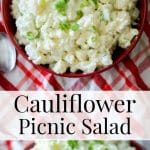 If you like potato salad, but can do without all of the extra added carbs, try this Low Carb Cauliflower Picnic Salad instead!