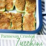 Slices of garden fresh zucchini topped with a mixture of Italian breadcrumbs, grated Parmesan cheese and extra virgin olive oil.