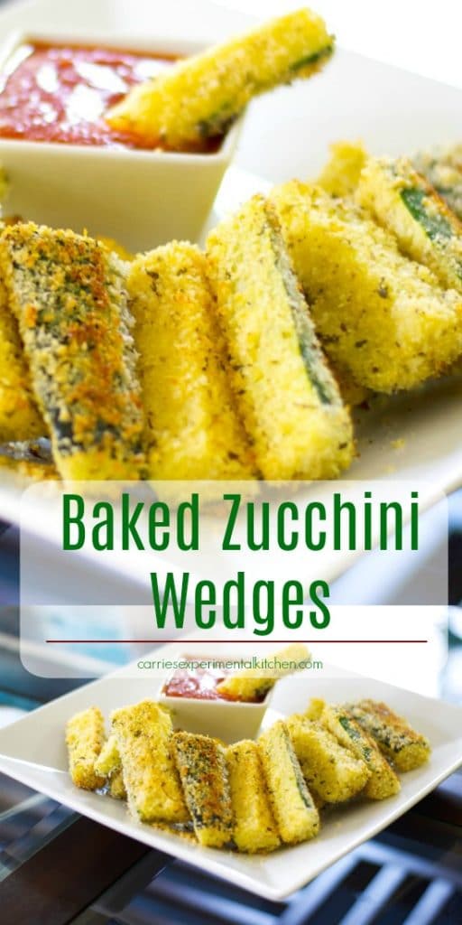 Baked Zucchini Wedges make a healthy snack or side dish. Try dipping them in marinara sauce or your favorite garlic aioli.