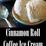 Cinnamon Roll Coffee Ice Cream made from natural ingredients like fresh brewed coffee, vanilla, cinnamon, sugar and heavy cream. 