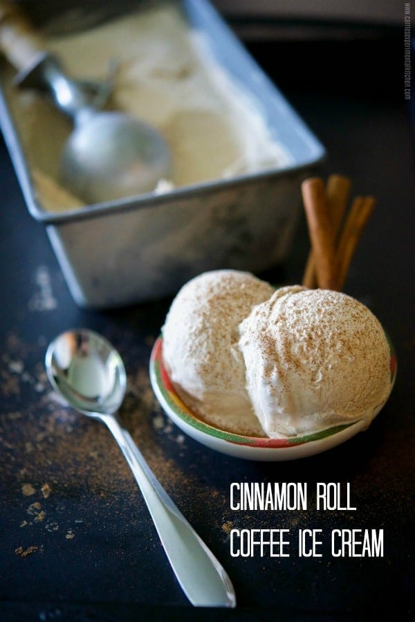  Cinnamon Roll Coffee Ice Cream made from natural ingredients like fresh brewed coffee, vanilla, cinnamon, sugar and heavy cream. 