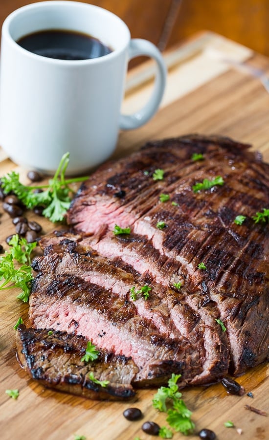 Coffee and Soy Marinated Flank Steak | Spicy Southern Kitchen