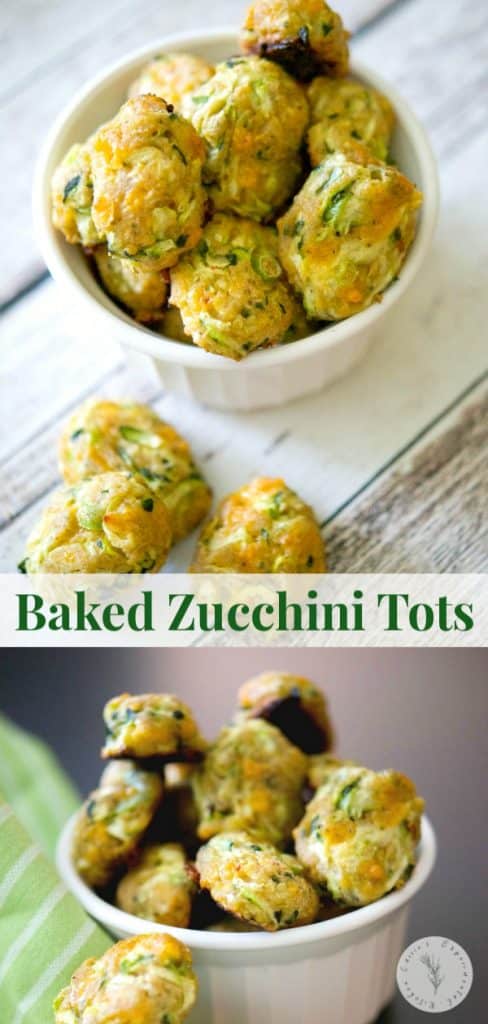 A bunch of baked Zucchini tots