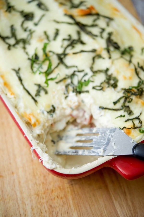 a close up of Roasted Vegetable Ratatouille Lasagna