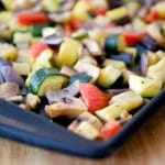 A close up of roasted vegetable ratatouille
