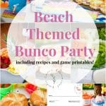 Have even more fun while hosting your next Bunco night with these Beach Themed Bunco Party menu ideas; including free game printables!