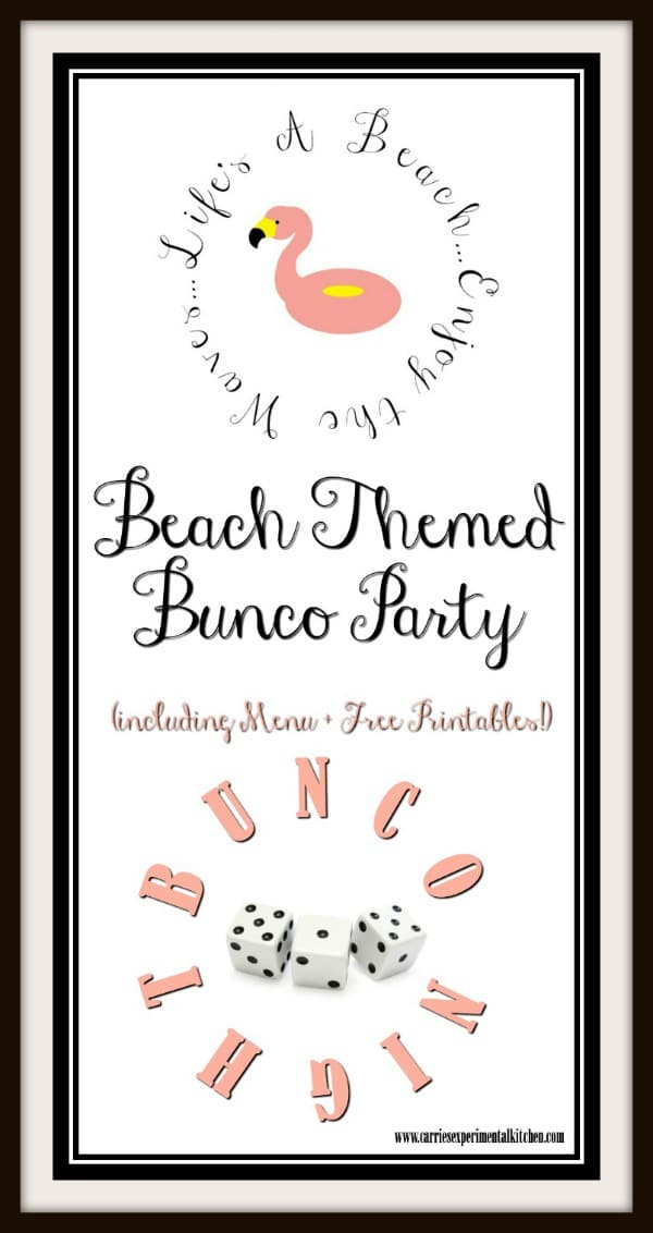 Have even more fun while hosting your next Bunco night with these Beach Themed Bunco Party menu ideas; including free game printables! 