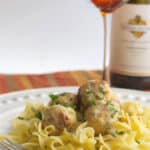 Turkey Swedish Meatballs are delicious small meatballs in a creamy sauce. Eat them on their own or place on top of noodles or rice. 