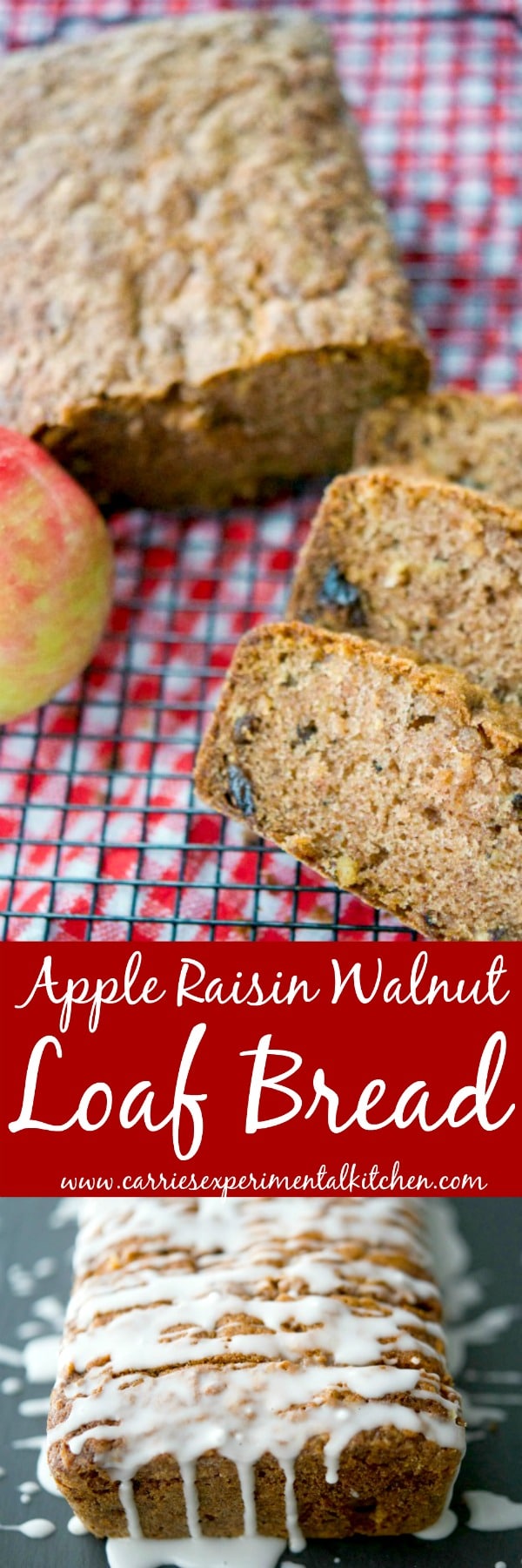 Apple Raisin Walnut Loaf Bread Carrie’s Experimental Kitchen