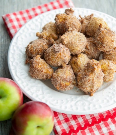 A plate of apple cider fritters