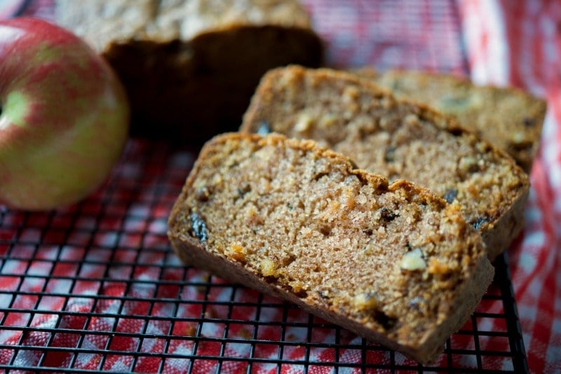 Apple Raisin Walnut Loaf Bread