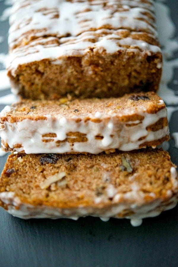 Apple Raisin Walnut Loaf Bread sliced