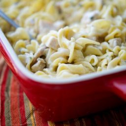 Leftover Turkey Stroganoff Casserole