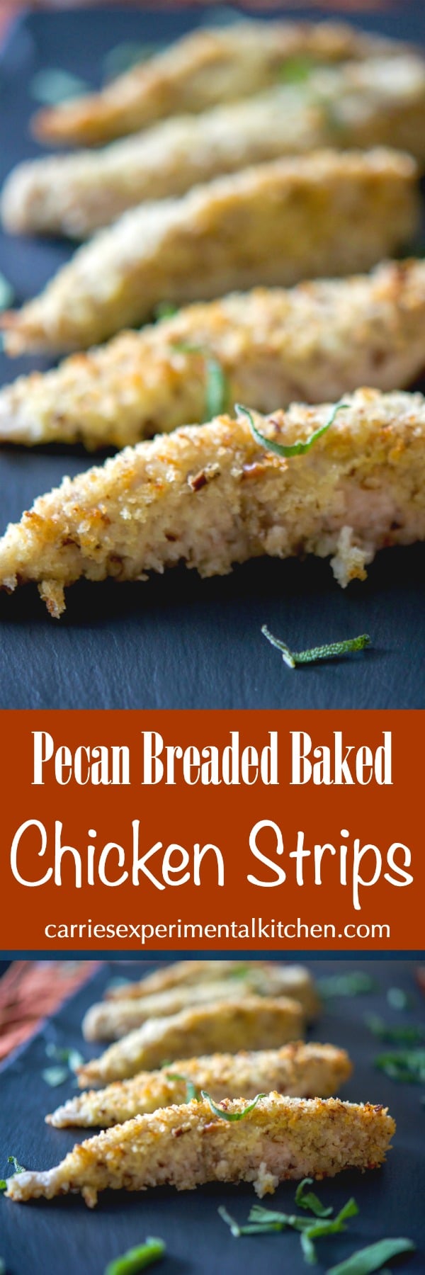 Boneless chicken breast tenderloins dipped in a maple syrup egg wash; then coated with chopped pecans and Panko breadcrumbs.
