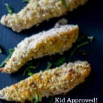 Boneless chicken breast tenderloins dipped in a maple syrup egg wash; then coated with chopped pecans and Panko breadcrumbs. 