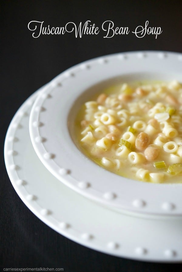 A bowl of Tuscan Bean soup. 