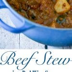 Red Wine Beef Stew collage photo.