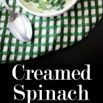 Enjoy The Capital Grille's Creamed Spinach at home made with baby spinach; then tossed with garlic and nutmeg in a creamy Pecorino Romano cheese sauce. #spinach #vegetable #copycat #thecapitalgrille