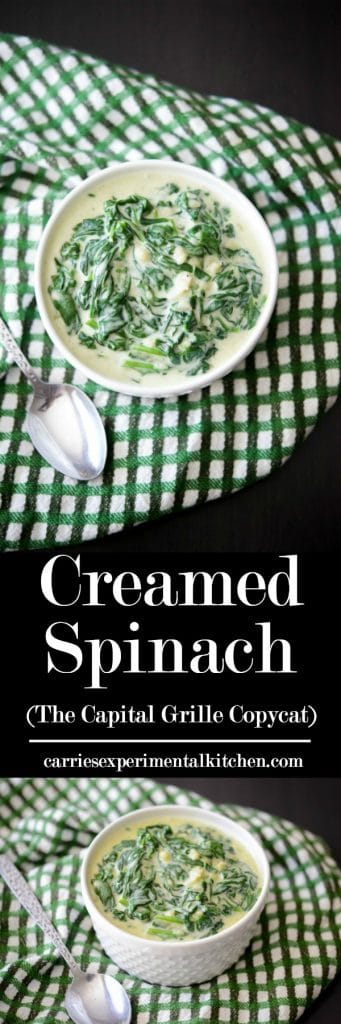 Creamed Spinach collage photo.
